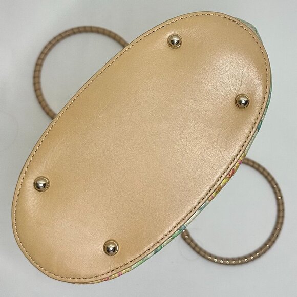 Brahmin Leather Mod Bowie Multi Pompano Pineapple Ring Handle Tote Bag NEW - Picture 7 of 12